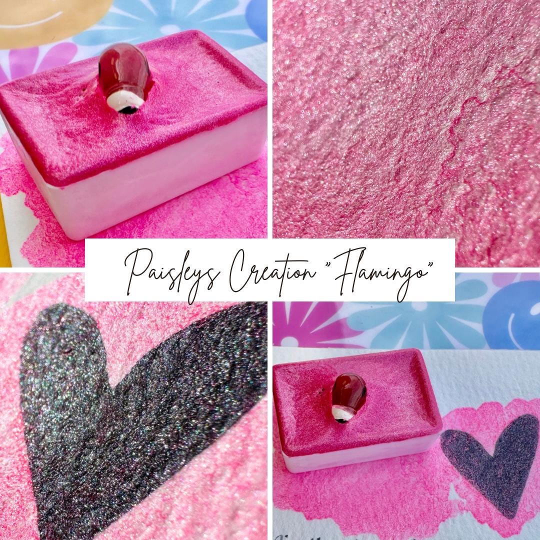Pink Flamingo | Neon Blend | Handmade Watercolors | Handmade Paint | Watercolors | Watercolor | Watercolor Artist