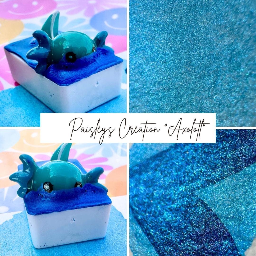 Axolotl | Neon Blend | Handmade Watercolors | Handmade Paint | Watercolors | Watercolor | Watercolor Artist