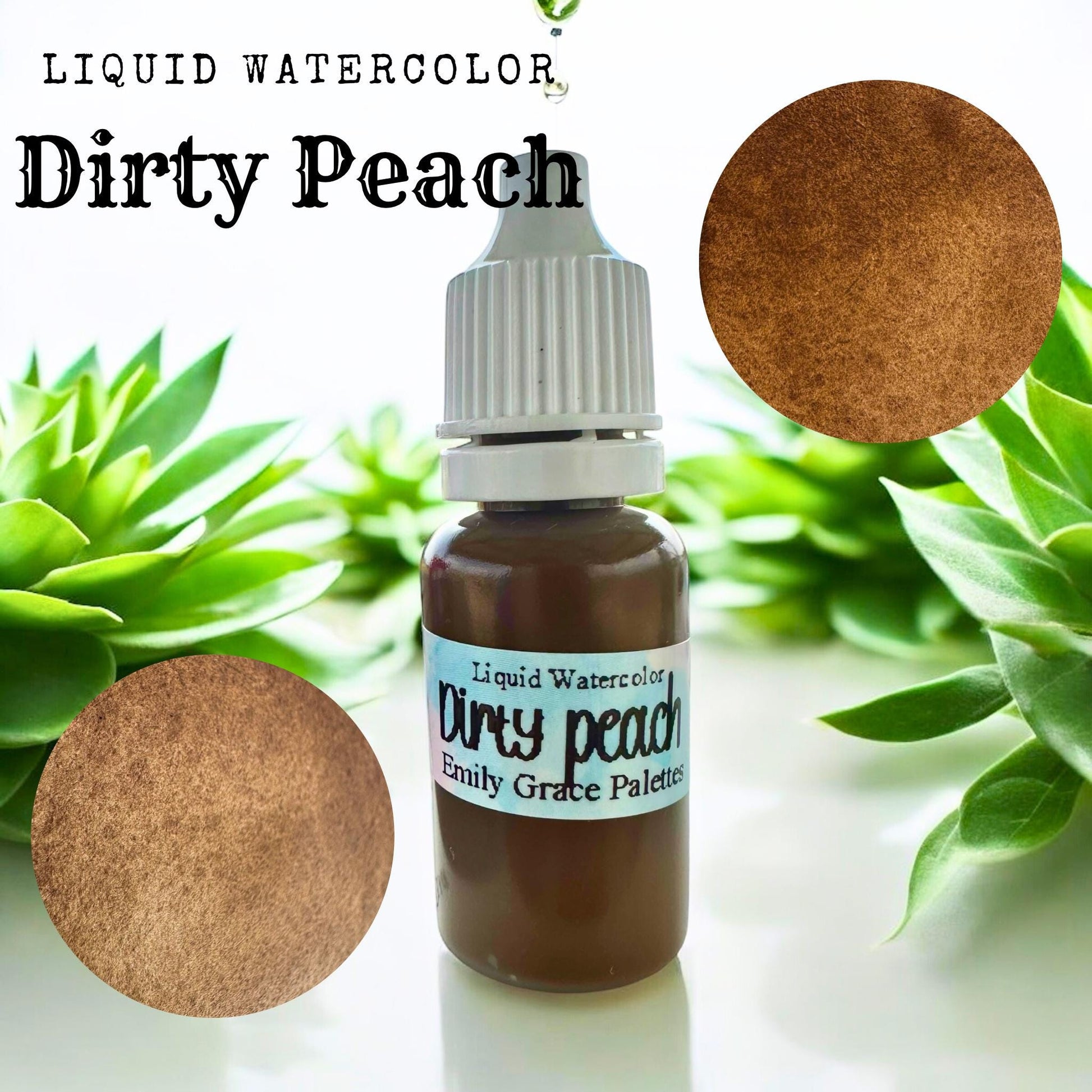 Dirty Peach | Liquid Watercolor | Matte Watercolors | Handmade Watercolors | Granulating Matte | Matte Florals | Boho Series | Watercolors