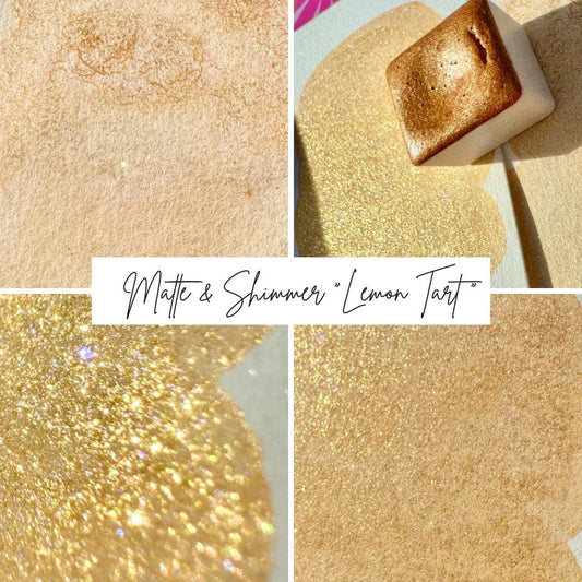 Lemon Tart | Shimmer Blend | Handmade Watercolors | Handmade Paint | Watercolors | Watercolor | Watercolor Artist