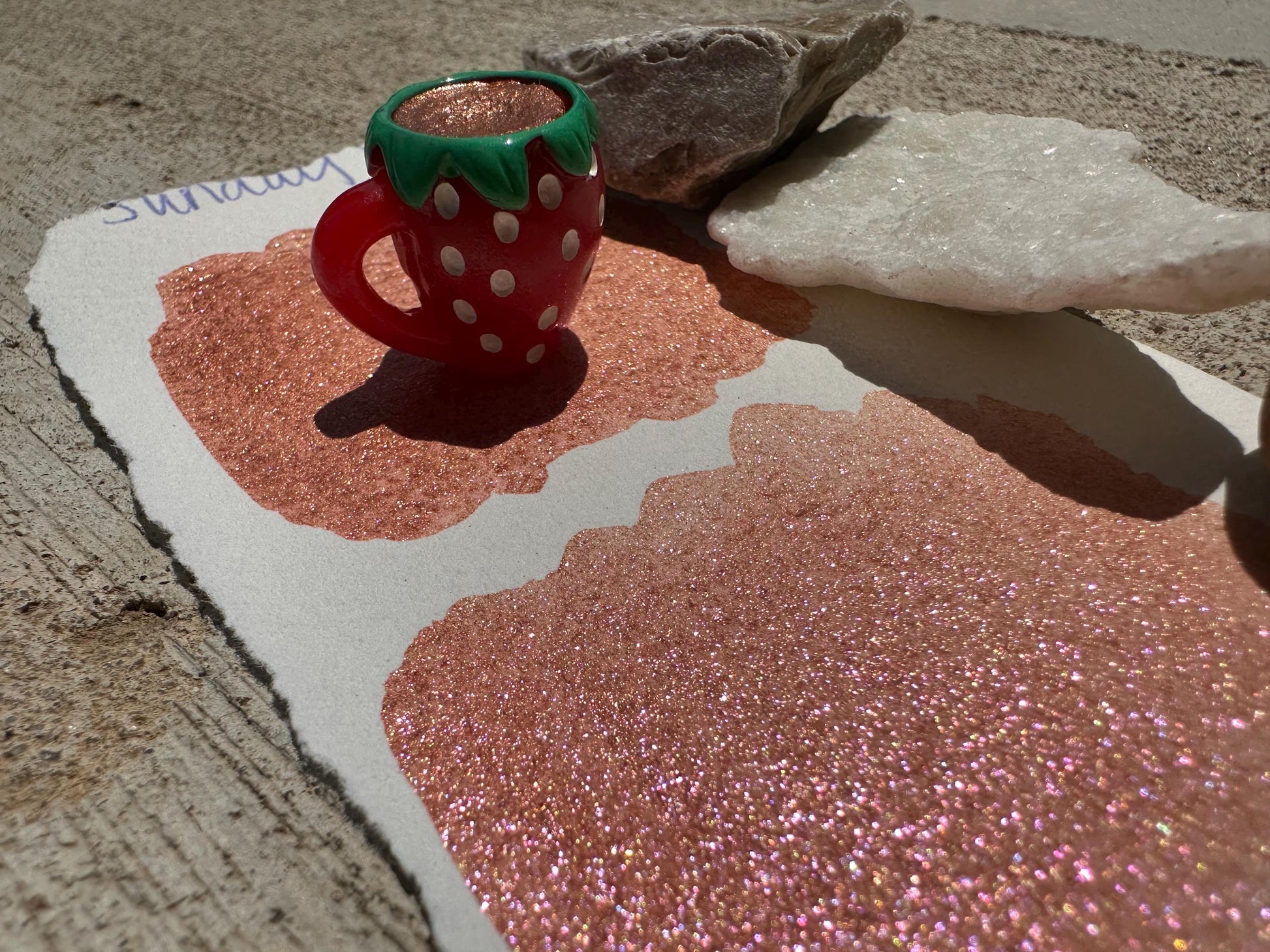Strawberry Watercolors! SUNDAY BRUNCH| Handmade Watercolors | Handmade Paint | Watercolors | Watercolor | Watercolor Artist | Half pan size