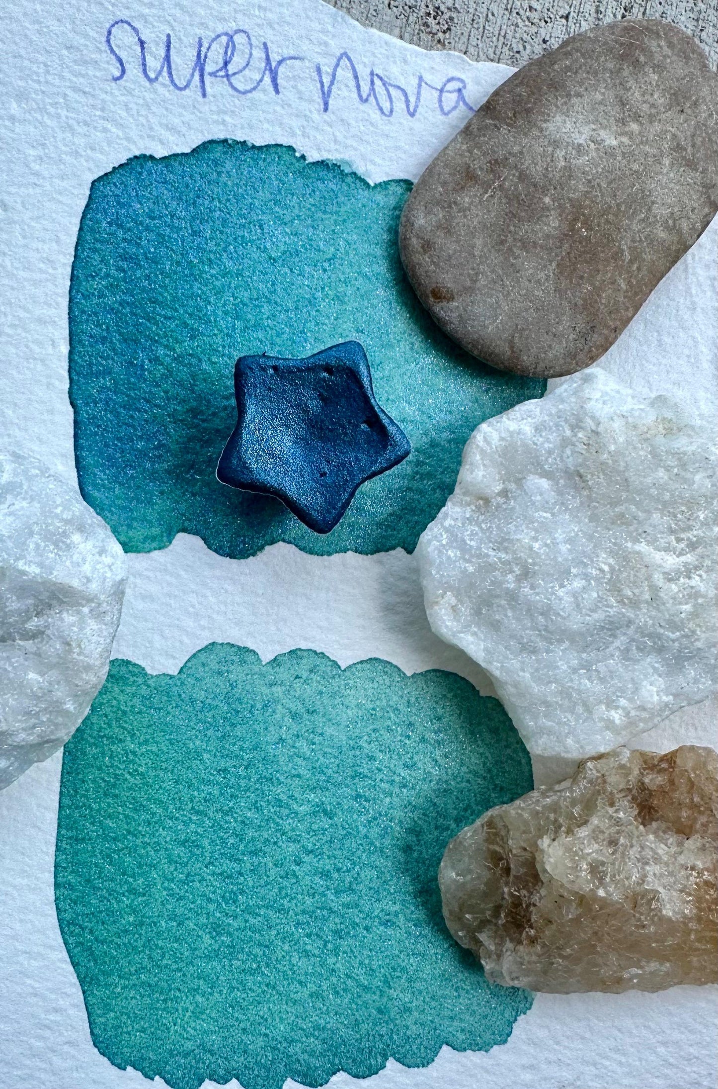 Star Pan Watercolors! SUPERNOVA | Handmade Watercolors | Handmade Paint | Watercolors | Watercolor | Watercolor Artist | Half pan size