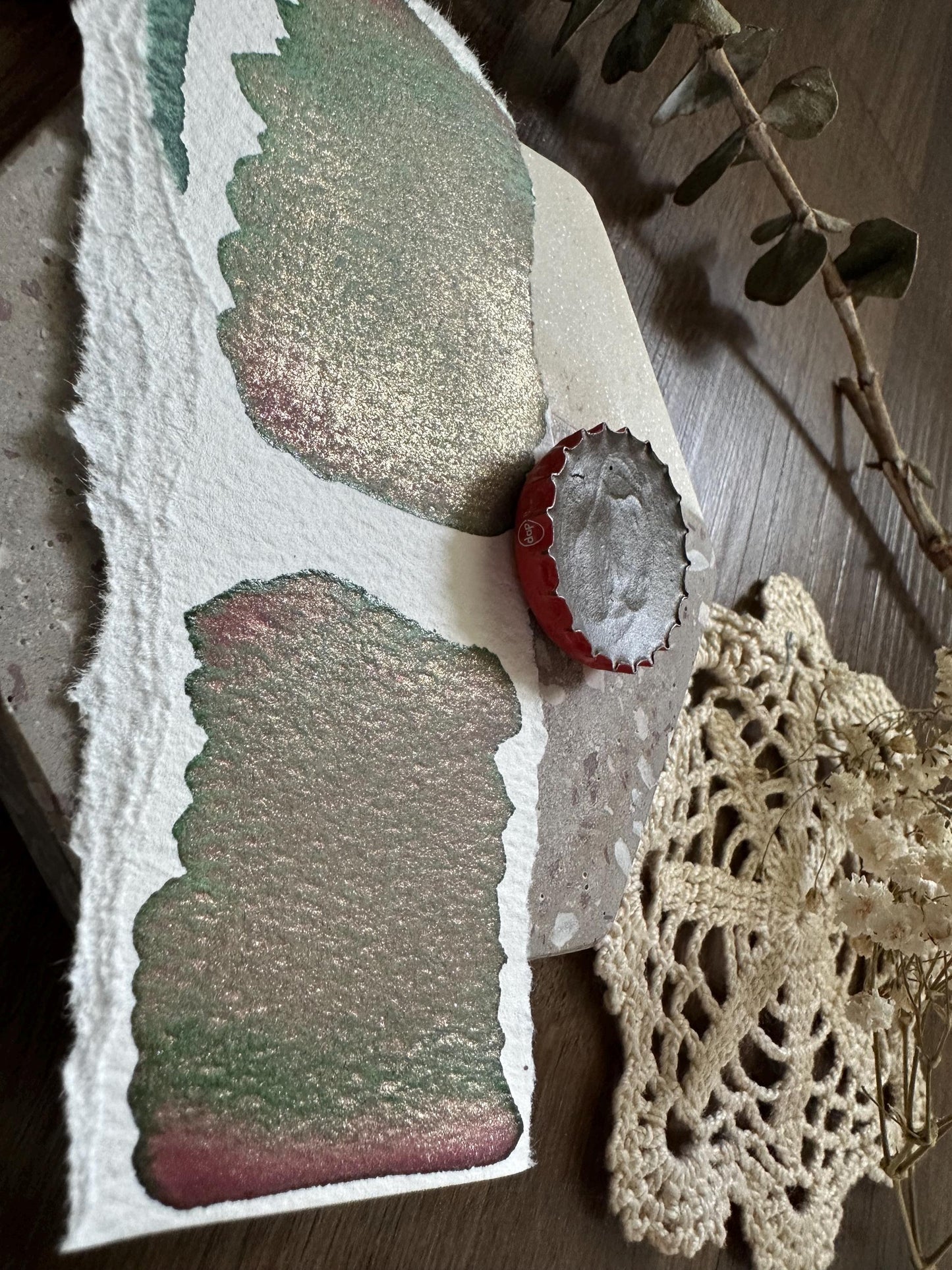 BOTTLE CAP 2 | Handmade Watercolors | Handmade Paint | Calligraphy | Lettering | bottle cap paints