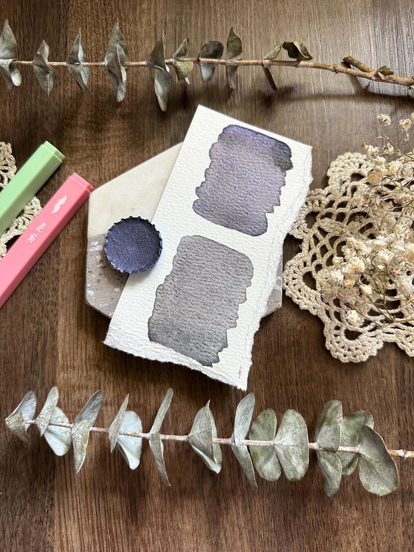 BOTTLE CAP 3 | Handmade Watercolors | Handmade Paint | Calligraphy | Lettering | bottle cap paints