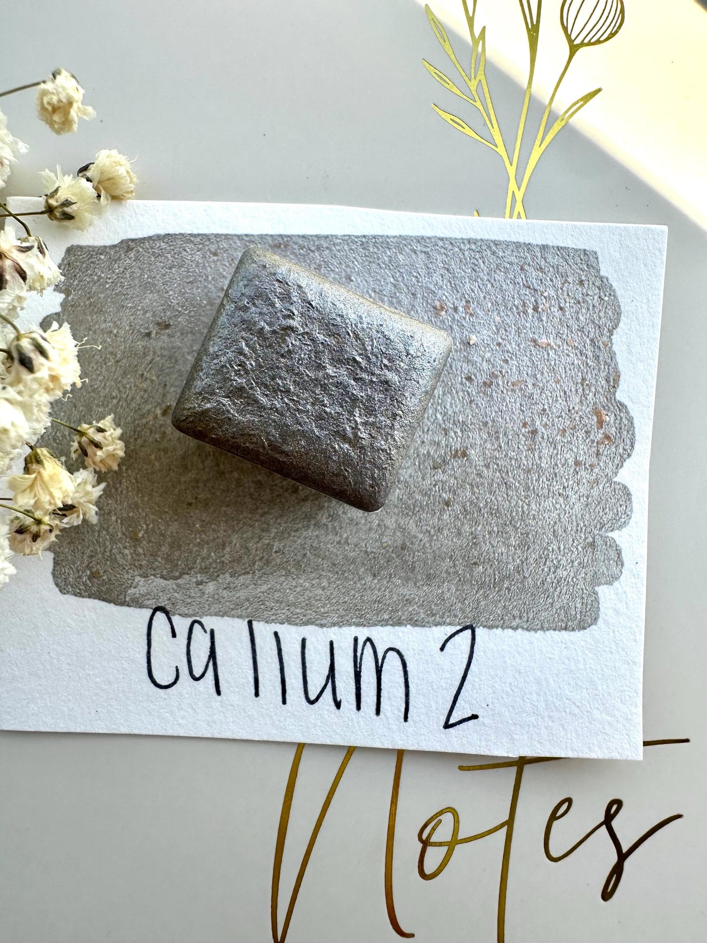 Callum #2 | Gold Blue Flake | Handmade Watercolors | Handmade Paint | Watercolors | Watercolor | Watercolor Artist