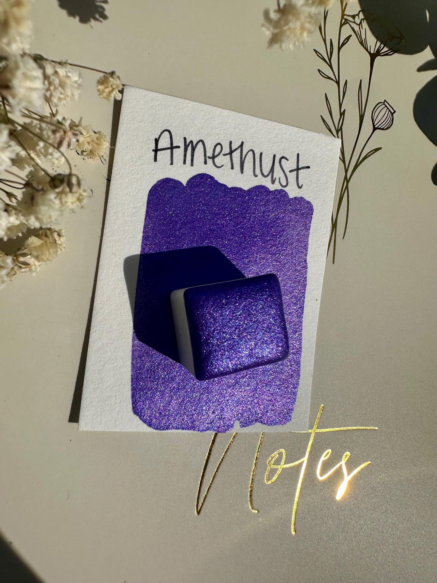 Amethyst | Handmade Watercolors | Handmade Paint | Watercolors | Watercolor | Watercolor Artist