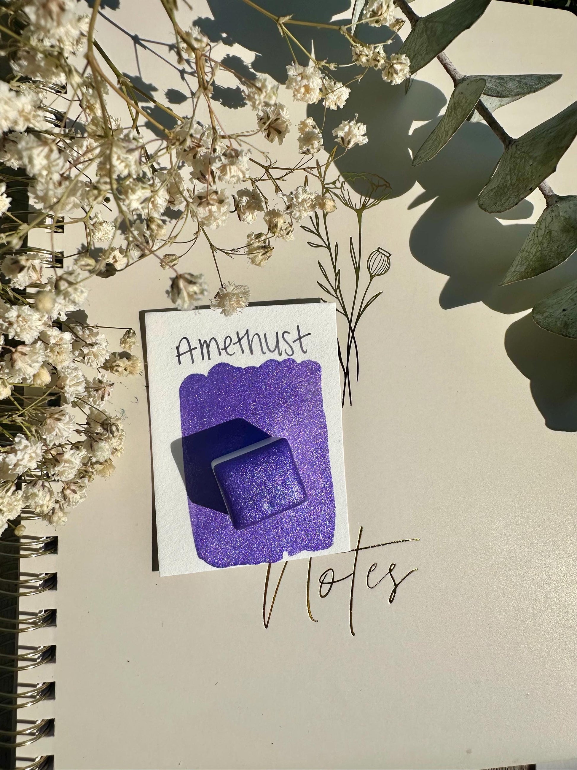 Amethyst | Handmade Watercolors | Handmade Paint | Watercolors | Watercolor | Watercolor Artist