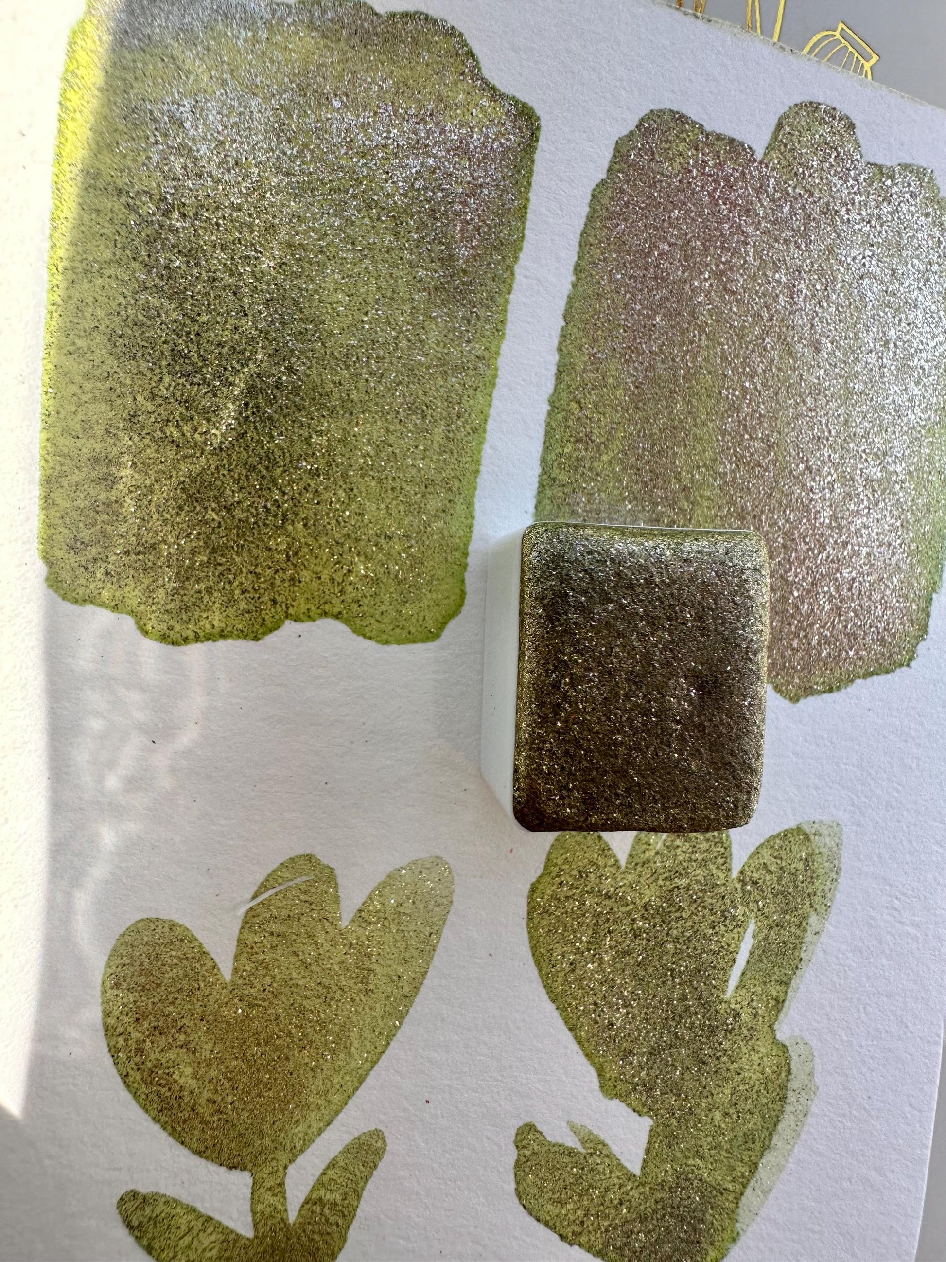 Me Time | Very Shimmey Green | Handmade Watercolors | Handmade Paint | Watercolors | Watercolor | Watercolor Artist