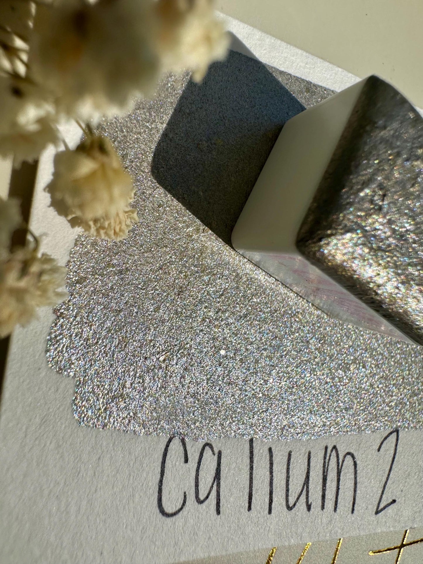 Callum #2 | Gold Blue Flake | Handmade Watercolors | Handmade Paint | Watercolors | Watercolor | Watercolor Artist