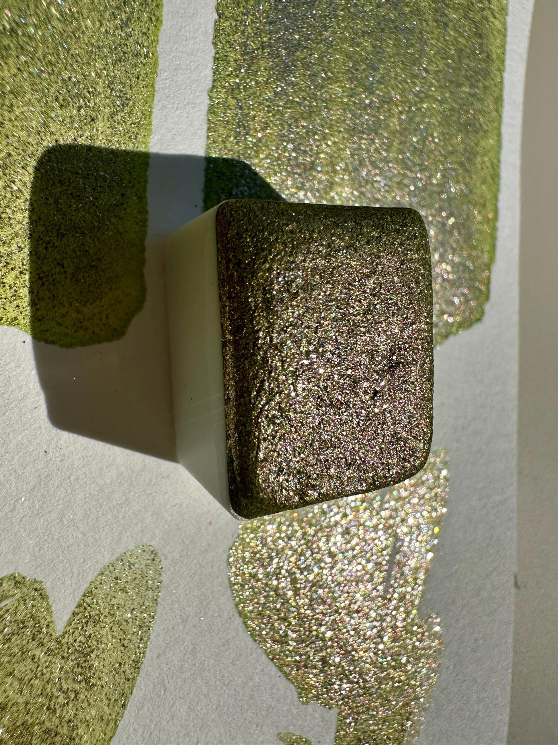 Me Time | Very Shimmey Green | Handmade Watercolors | Handmade Paint | Watercolors | Watercolor | Watercolor Artist
