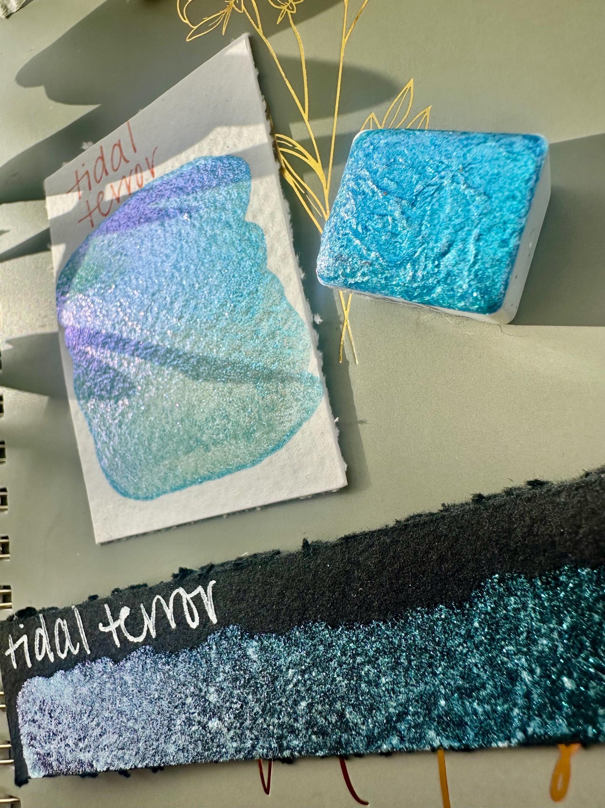 Tidal Terror | Summerween Shift | Handmade Watercolors | Handmade Paint | Calligraphy | Lettering |