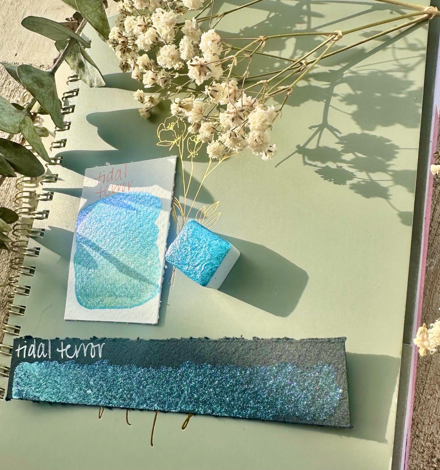 Tidal Terror | Summerween Shift | Handmade Watercolors | Handmade Paint | Calligraphy | Lettering |