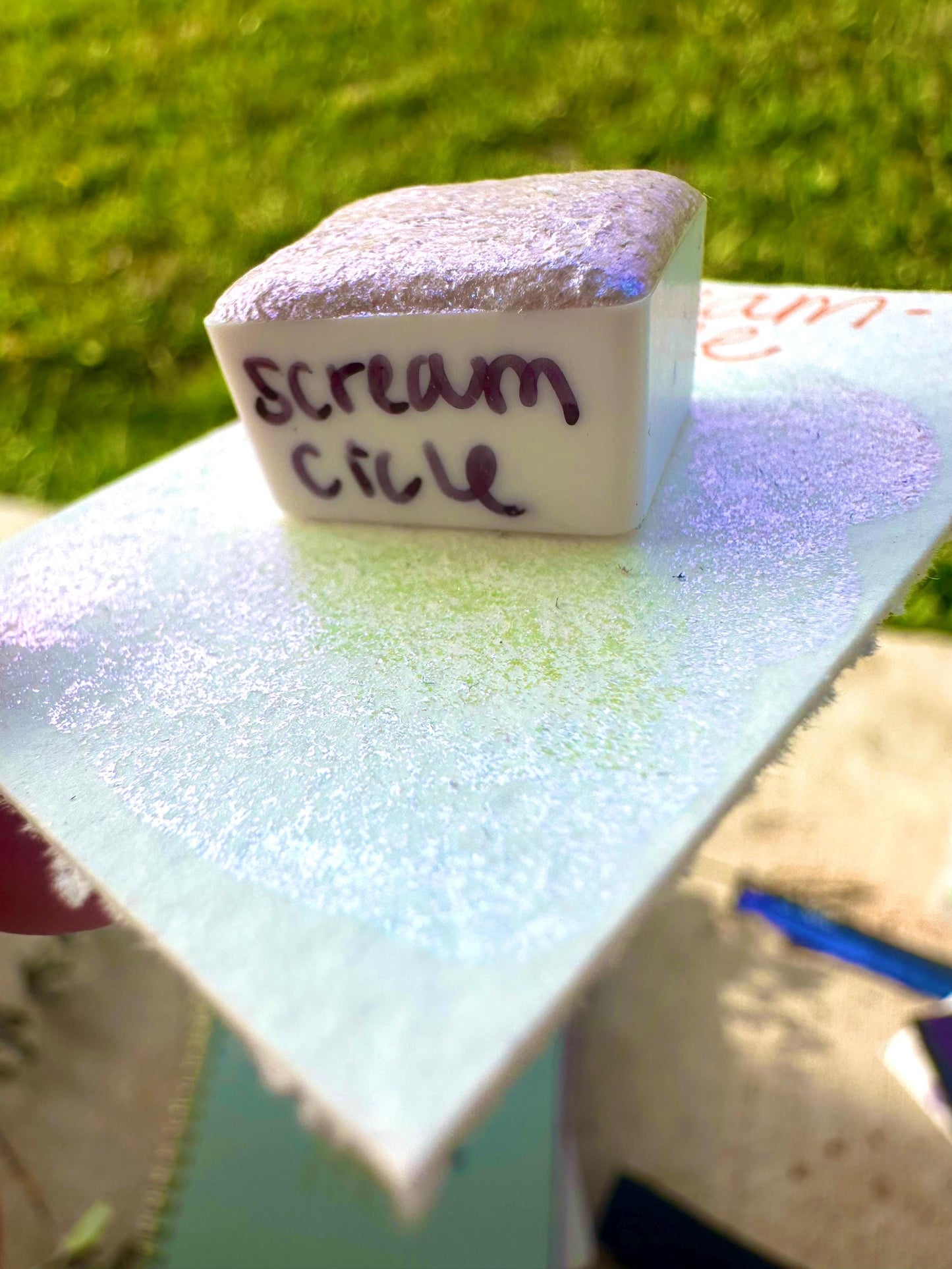 Screamcicle | Summerween Shift | Handmade Watercolors | Handmade Paint | Calligraphy | Lettering |