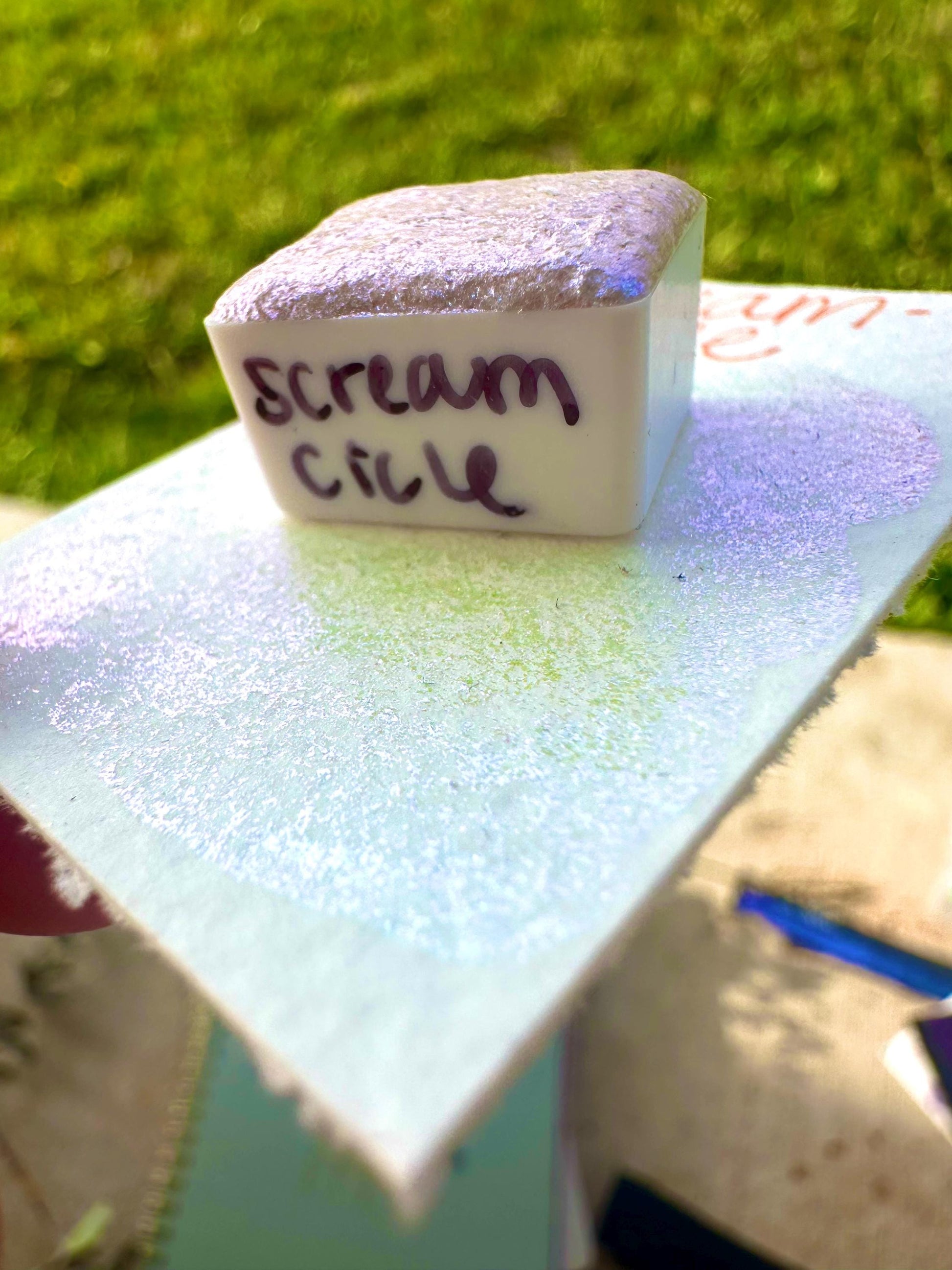 Screamcicle | Summerween Shift | Handmade Watercolors | Handmade Paint | Calligraphy | Lettering |