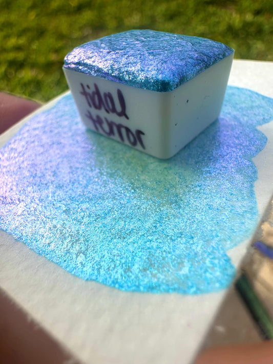 Tidal Terror | Summerween Shift | Handmade Watercolors | Handmade Paint | Calligraphy | Lettering |