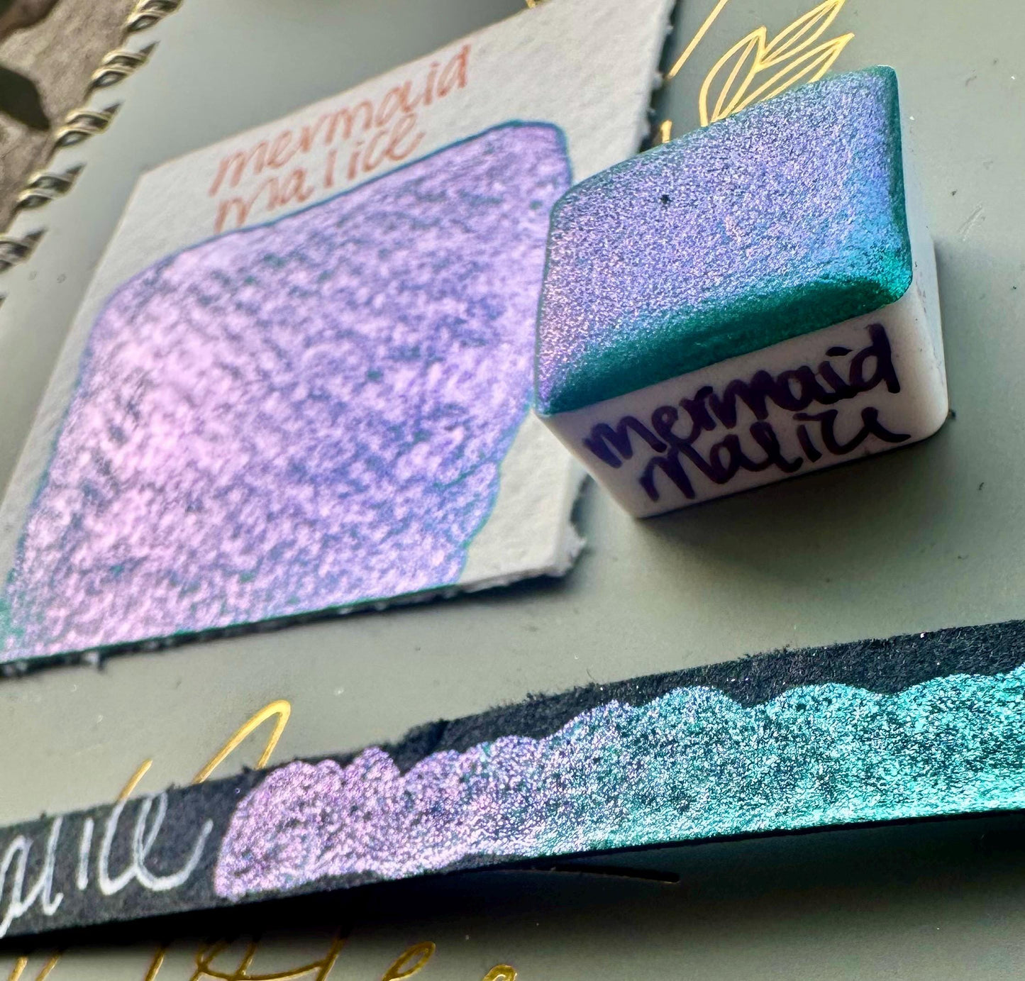 Mermaid Malice | Summerween Shift | Handmade Watercolors | Handmade Paint | Calligraphy | Lettering |
