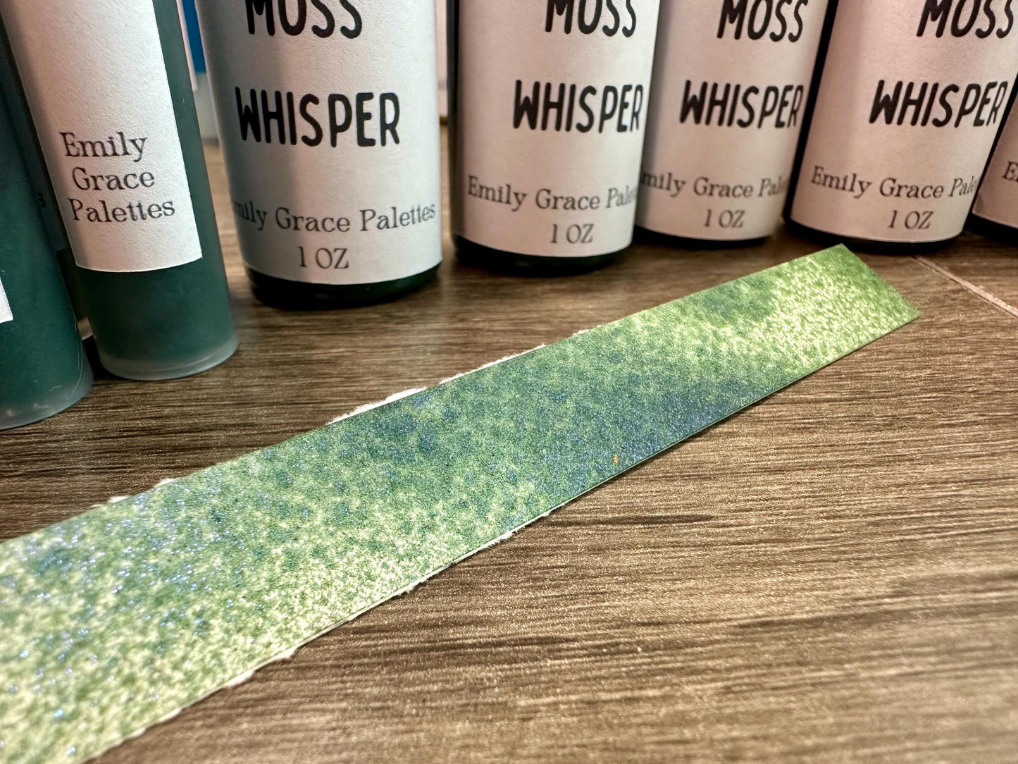 Moss Whisper | Shimmer Spray | Handmade Ink | Calligrapby | Stencils | Handmade Cards| Watercolor Art | Colorshift Ink | Shimmer Ink