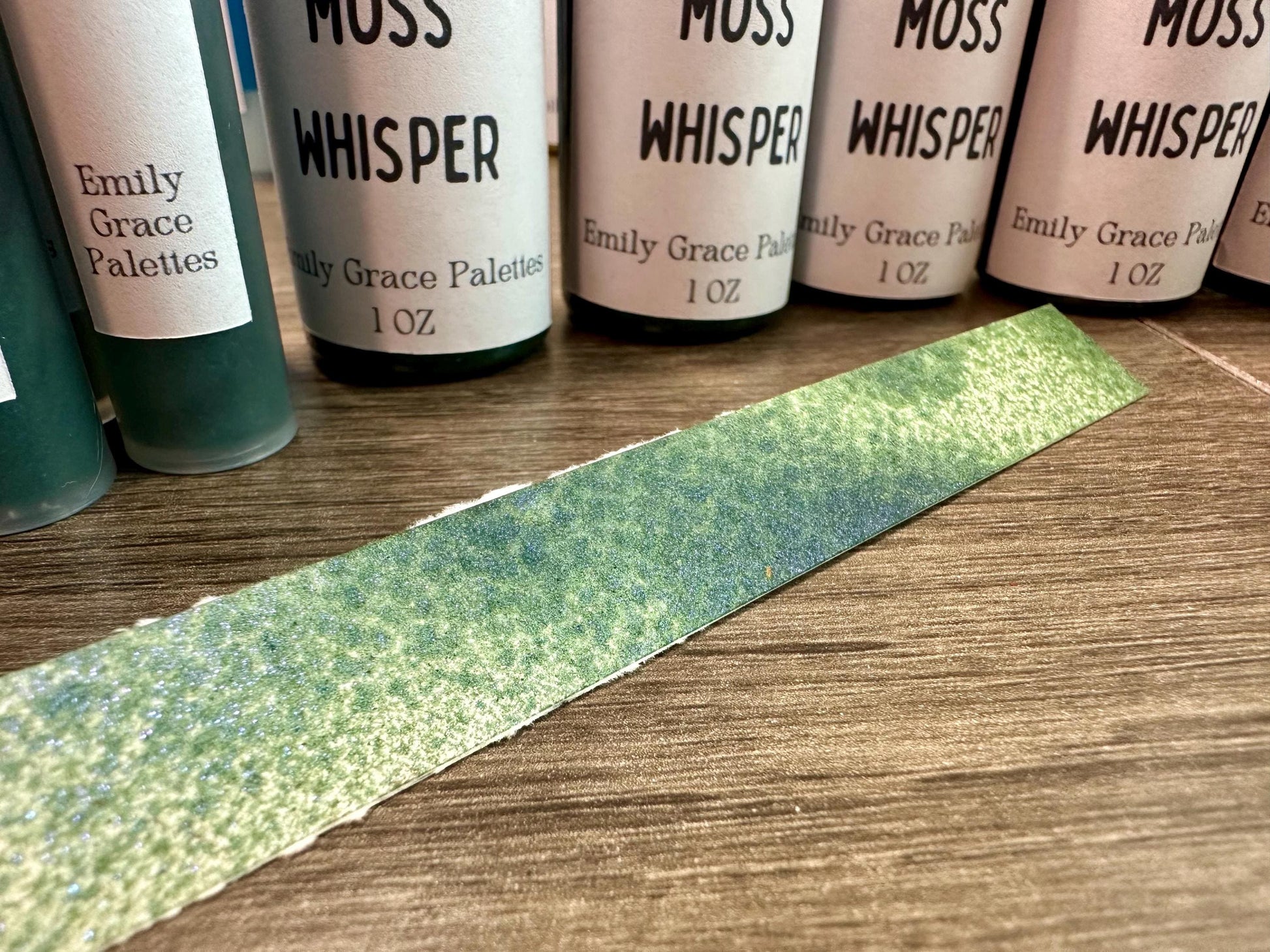 Moss Whisper | Shimmer Spray | Handmade Ink | Calligrapby | Stencils | Handmade Cards| Watercolor Art | Colorshift Ink | Shimmer Ink