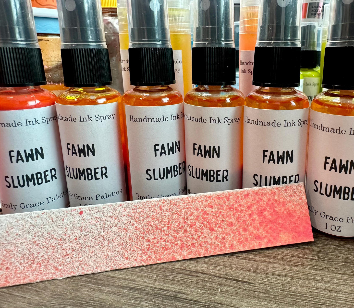 Fawn Slumber | Shimmer Spray | Handmade Ink | Calligrapby | Stencils | Handmade Cards| Watercolor Art | Colorshift Ink | Shimmer Ink