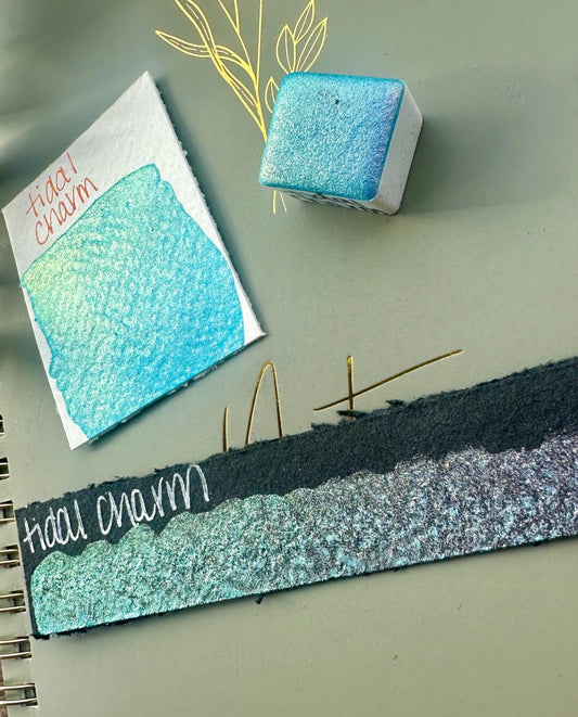 Tidal Charm | Summerween Shift | Handmade Watercolors | Handmade Paint | Calligraphy | Lettering |