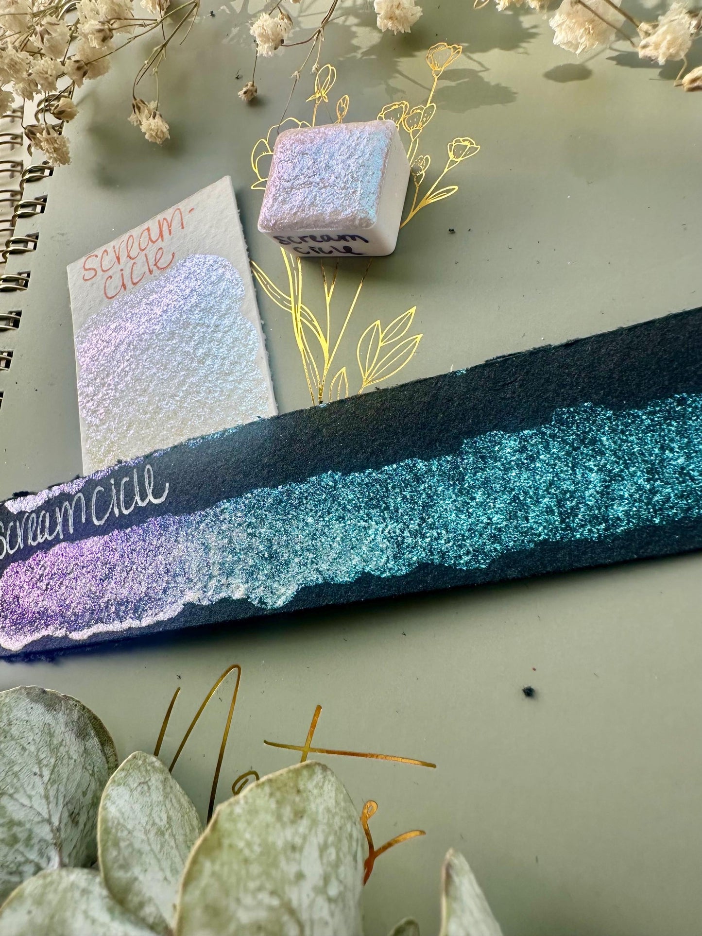 Screamcicle | Summerween Shift | Handmade Watercolors | Handmade Paint | Calligraphy | Lettering |