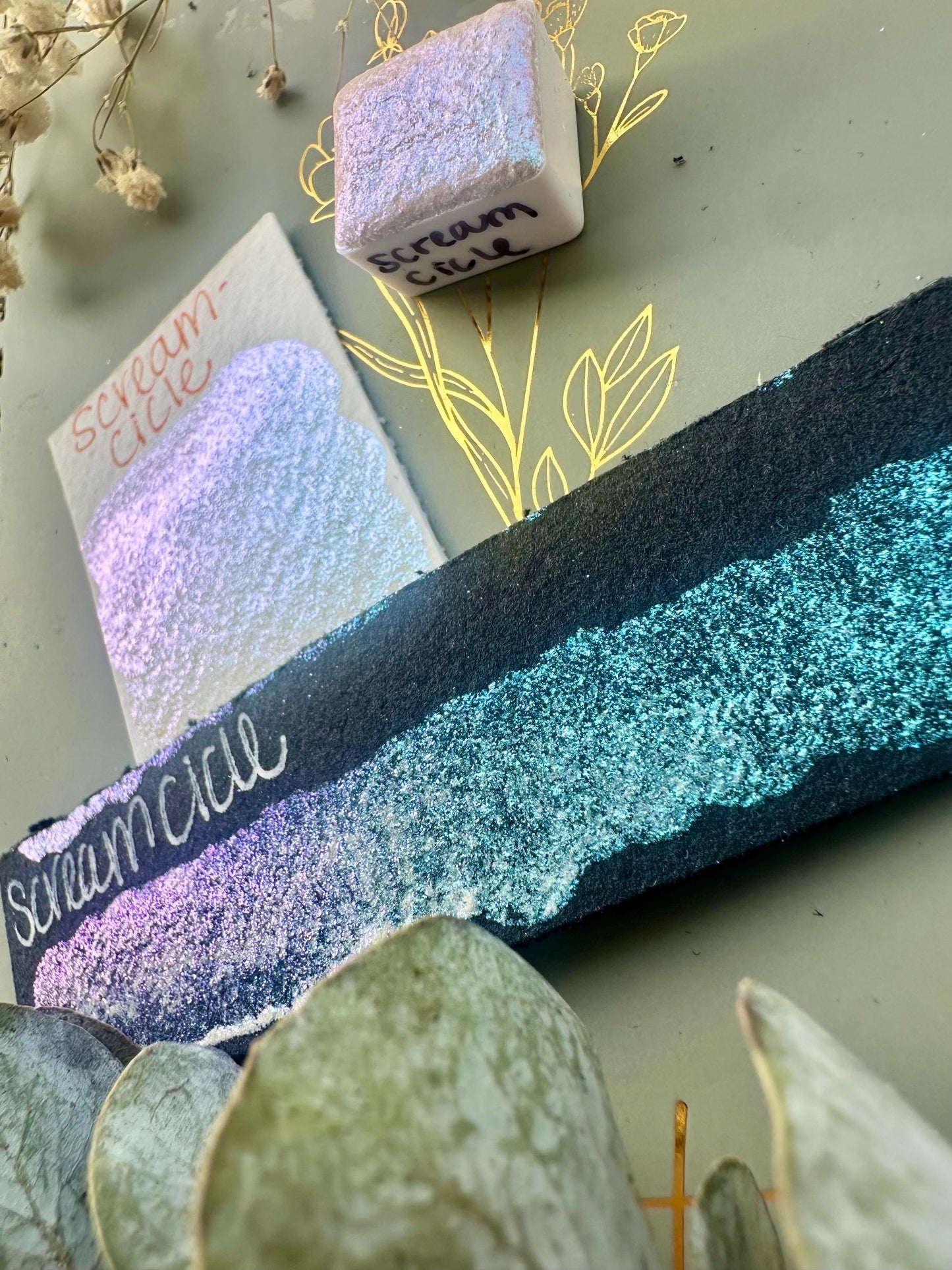 Screamcicle | Summerween Shift | Handmade Watercolors | Handmade Paint | Calligraphy | Lettering |