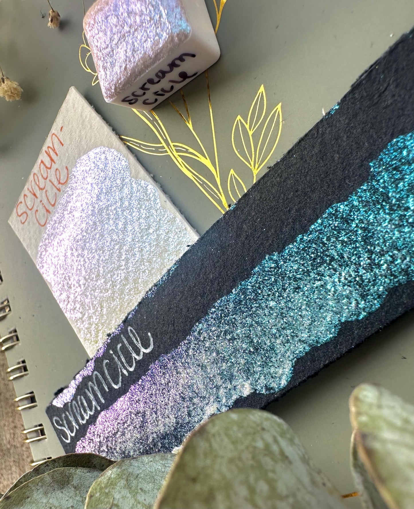 Screamcicle | Summerween Shift | Handmade Watercolors | Handmade Paint | Calligraphy | Lettering |