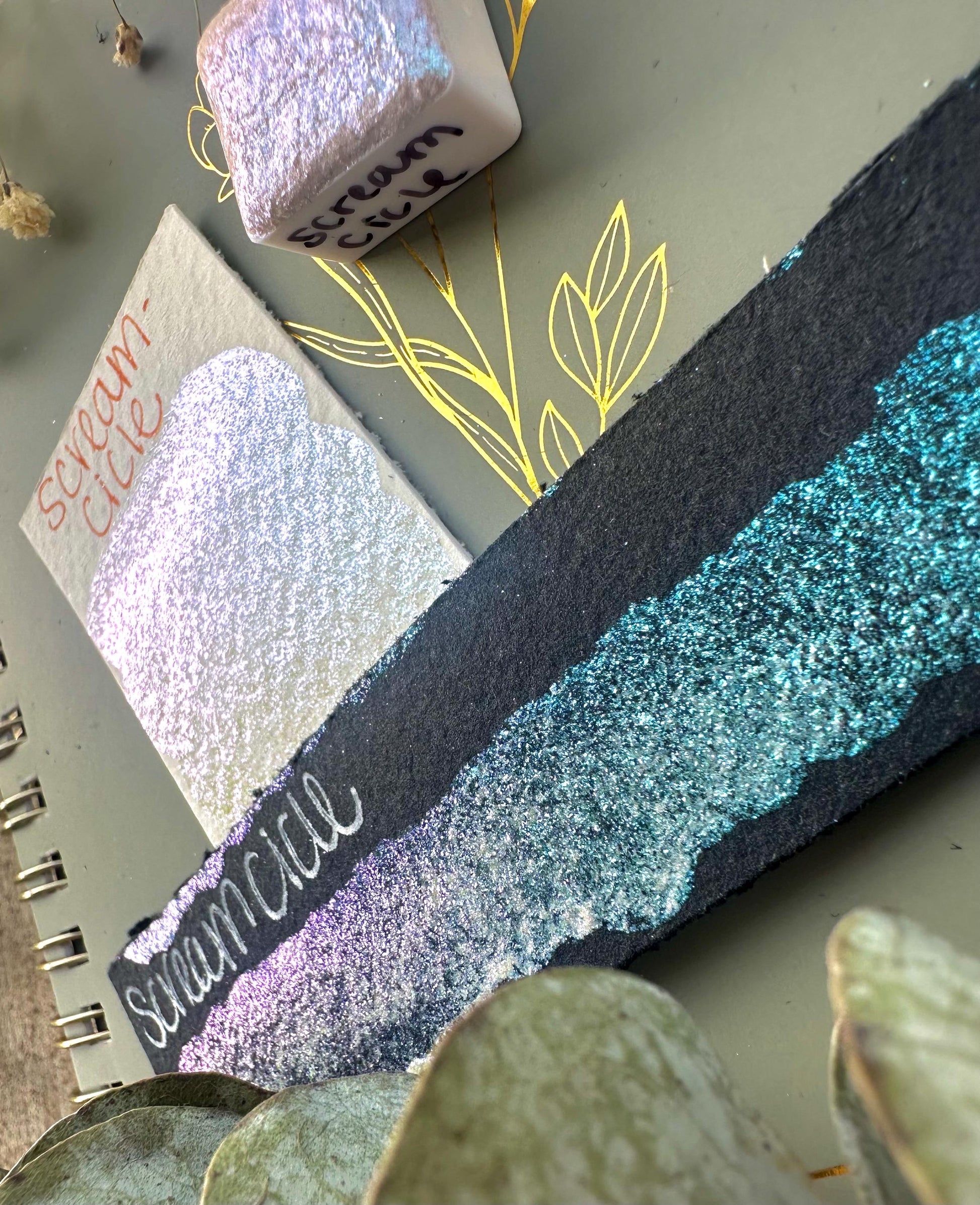 Screamcicle | Summerween Shift | Handmade Watercolors | Handmade Paint | Calligraphy | Lettering |