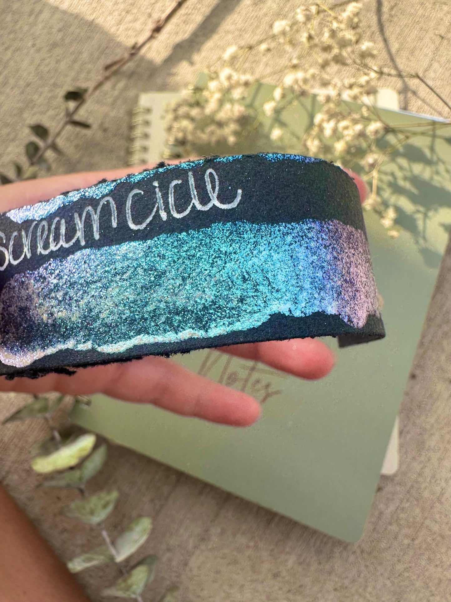 Screamcicle | Summerween Shift | Handmade Watercolors | Handmade Paint | Calligraphy | Lettering |