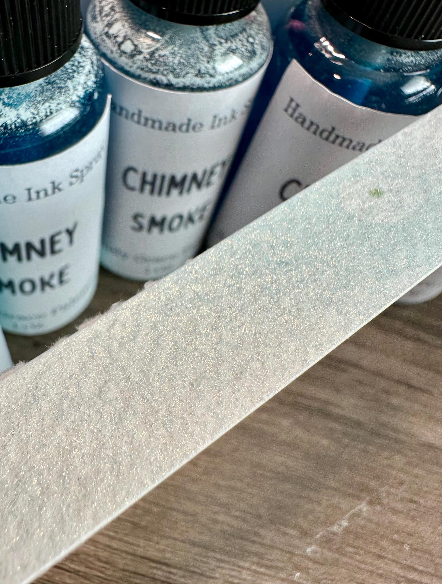 Chimney Smoke | Shimmer Spray | Handmade Ink | Calligrapby | Stencils | Handmade Cards| Watercolor Art | Colorshift Ink | Shimmer Ink