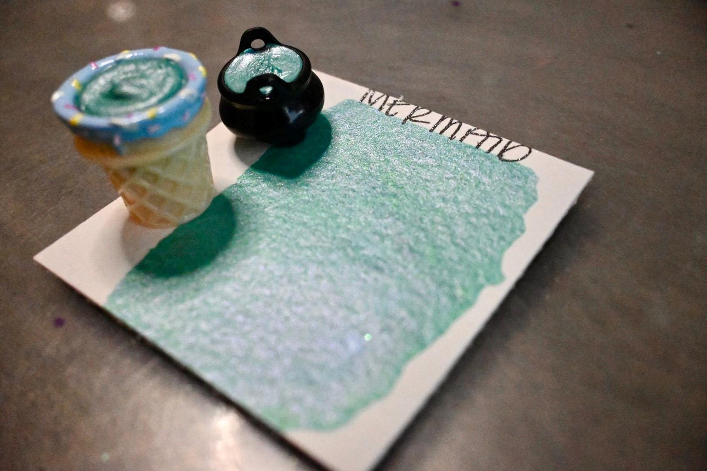 Mermaid | Spooky Season | Handmade Watercolors | Handmade Paint | Watercolors | Watercolor | Watercolor Artist |Shimmer Paint | Matte