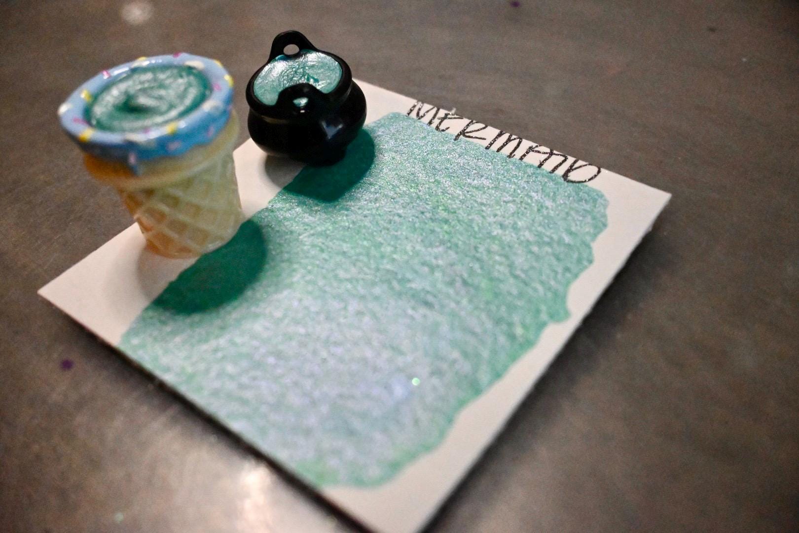 Mermaid | Spooky Season | Handmade Watercolors | Handmade Paint | Watercolors | Watercolor | Watercolor Artist |Shimmer Paint | Matte