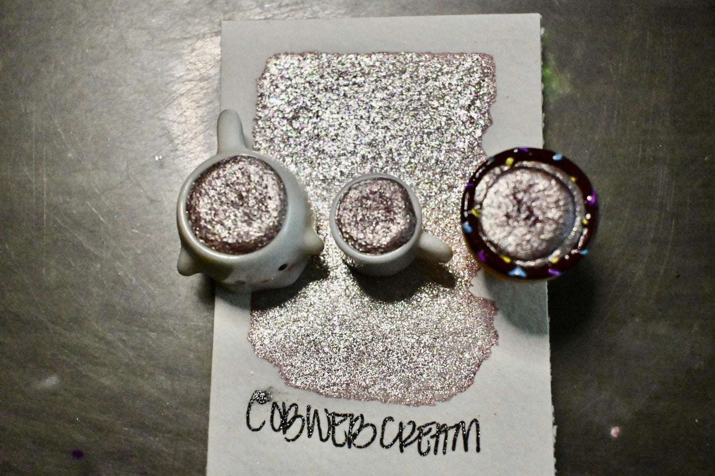 Cobweb Cream | Spooky Season | Handmade Watercolors | Handmade Paint | Watercolors | Watercolor | Watercolor Artist |Shimmer Paint | Matte