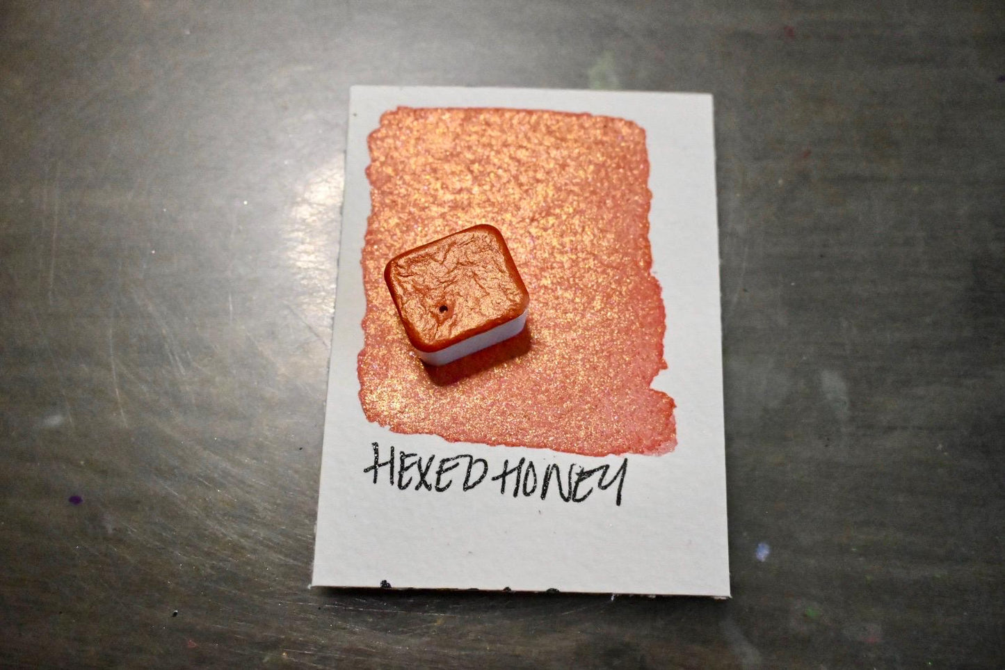 Hexed Honey | Spooky Season | Handmade Watercolors | Handmade Paint | Watercolors | Watercolor | Watercolor Artist |Shimmer Paint | Matte