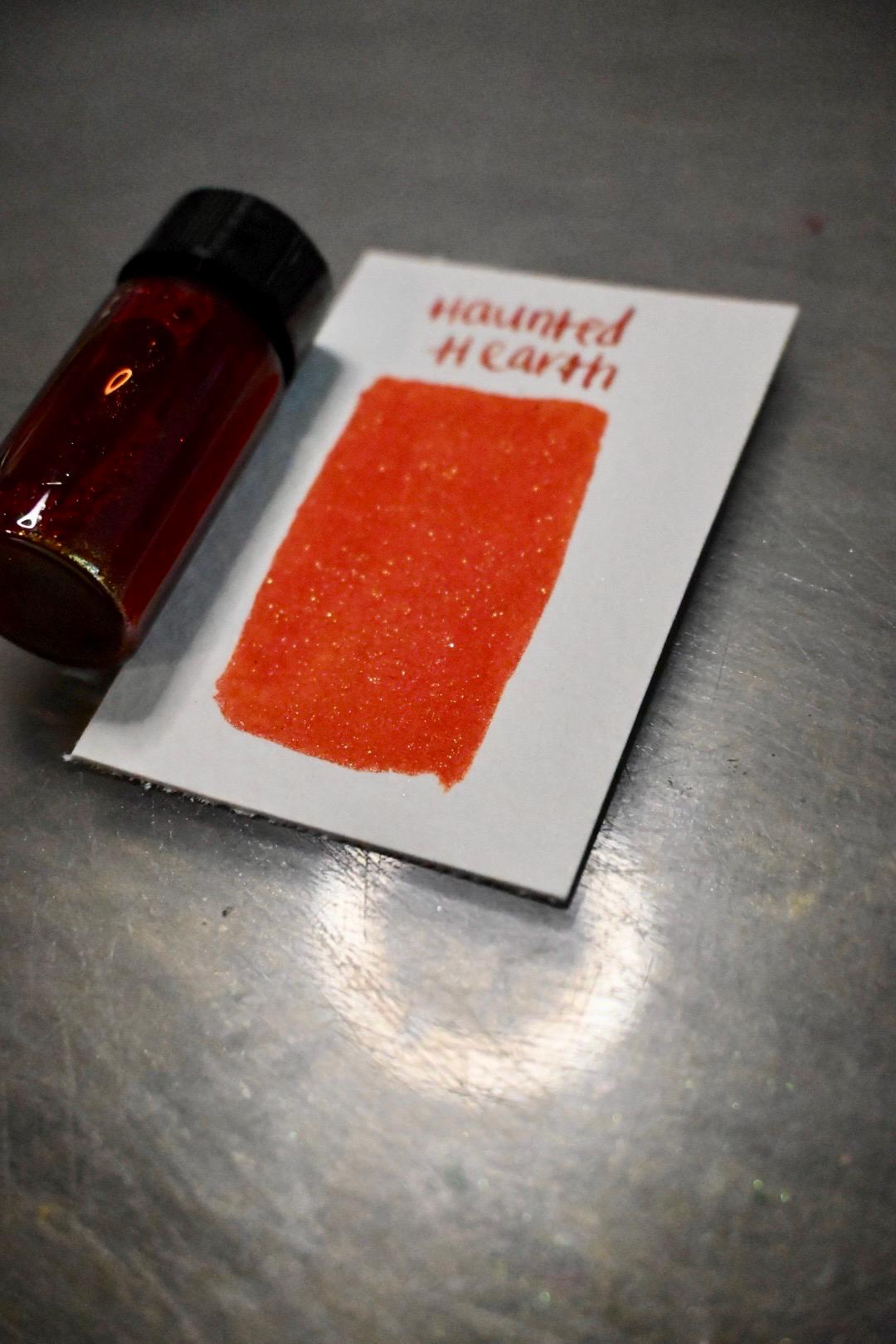 Haunted Hearth | Dip Pen Ink | Handmade Ink | Calligrapby | Stencils | Handmade Cards| Watercolor | Colorshift Ink | Shimmer Ink | Nib Ink