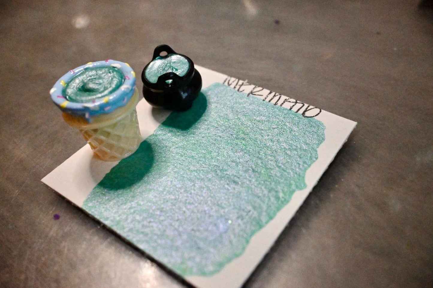 Mermaid | Spooky Season | Handmade Watercolors | Handmade Paint | Watercolors | Watercolor | Watercolor Artist |Shimmer Paint | Matte