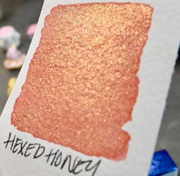 Hexed Honey | Spooky Season | Handmade Watercolors | Handmade Paint | Watercolors | Watercolor | Watercolor Artist |Shimmer Paint | Matte
