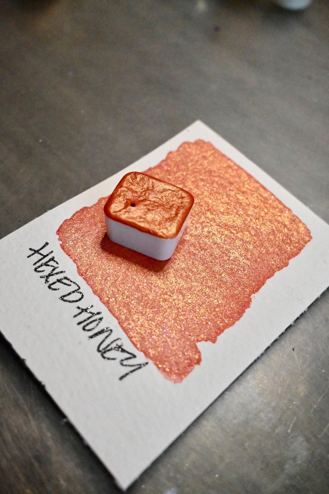 Hexed Honey | Spooky Season | Handmade Watercolors | Handmade Paint | Watercolors | Watercolor | Watercolor Artist |Shimmer Paint | Matte
