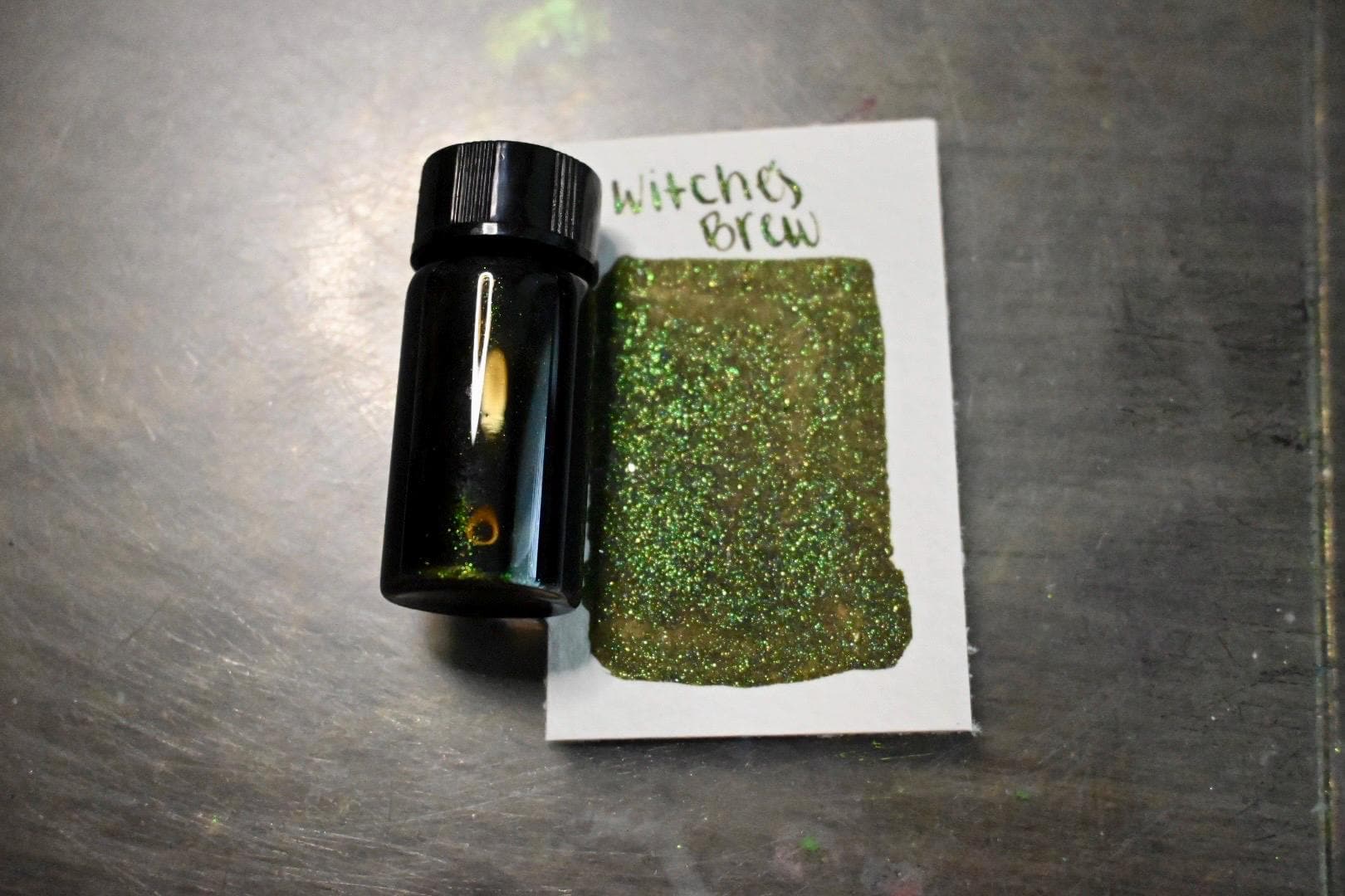 Witches Brew | Dip Pen Ink | Handmade Ink | Calligrapby | Stencils | Handmade Cards| Watercolor Art | Colorshift Ink | Shimmer Ink | Nib Ink