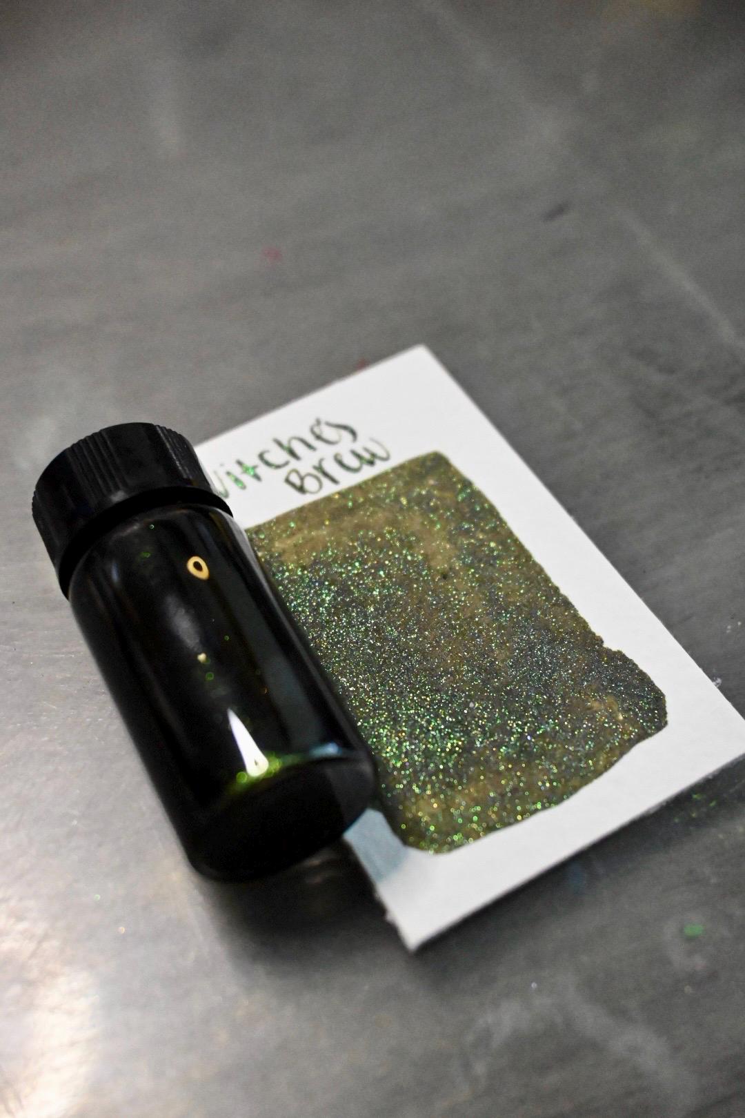 Witches Brew | Dip Pen Ink | Handmade Ink | Calligrapby | Stencils | Handmade Cards| Watercolor Art | Colorshift Ink | Shimmer Ink | Nib Ink