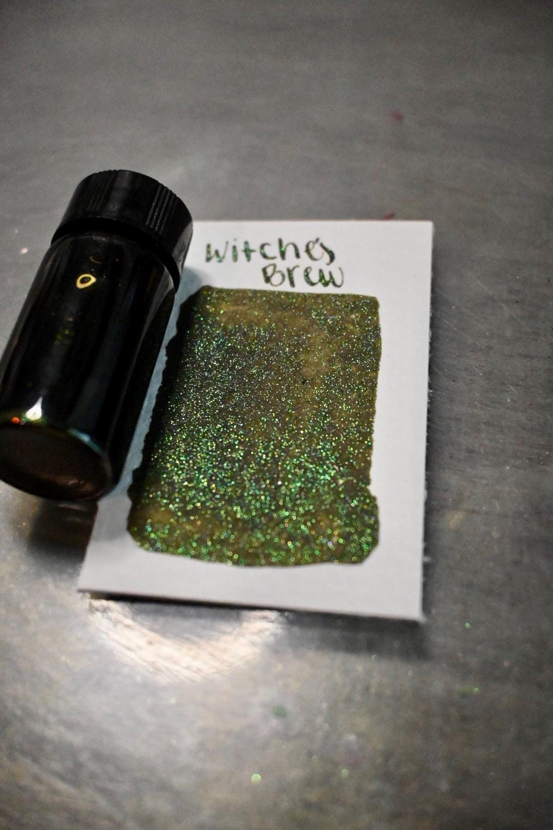 Witches Brew | Dip Pen Ink | Handmade Ink | Calligrapby | Stencils | Handmade Cards| Watercolor Art | Colorshift Ink | Shimmer Ink | Nib Ink