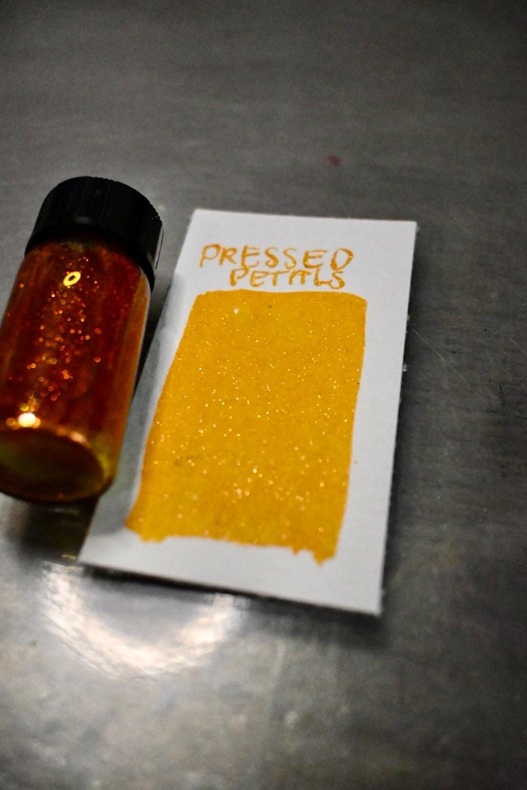 Pressed Petals | Dip Pen Ink | Handmade Ink | Calligrapby | Stencils | Handmade Cards| Watercolor | Colorshift Ink | Shimmer Ink | Nib Ink