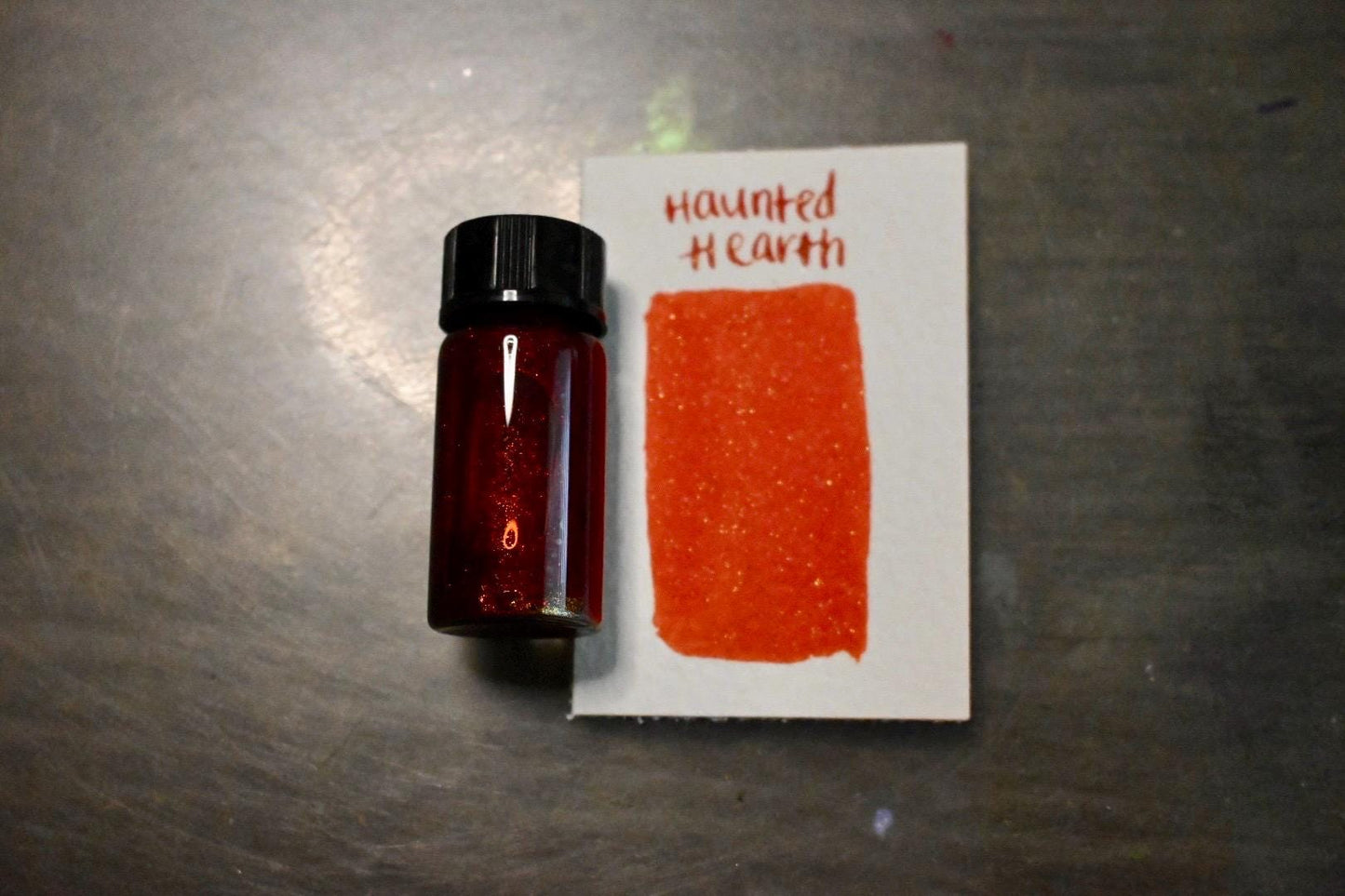 Haunted Hearth | Dip Pen Ink | Handmade Ink | Calligrapby | Stencils | Handmade Cards| Watercolor | Colorshift Ink | Shimmer Ink | Nib Ink