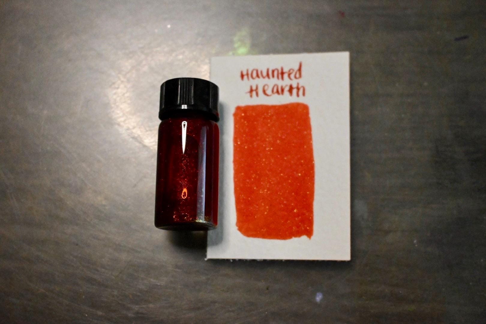 Haunted Hearth | Dip Pen Ink | Handmade Ink | Calligrapby | Stencils | Handmade Cards| Watercolor | Colorshift Ink | Shimmer Ink | Nib Ink