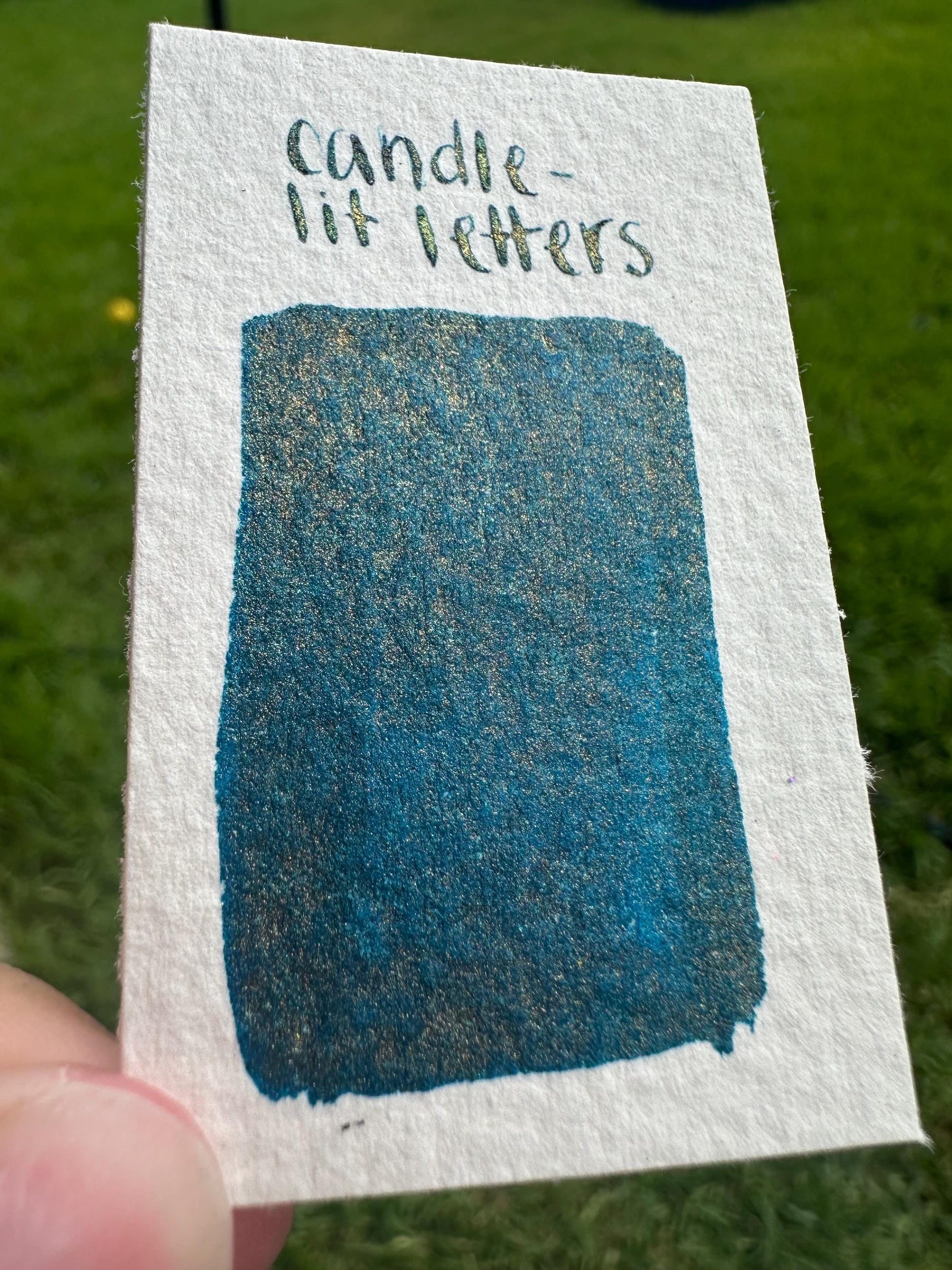 CandleLit Letter | Dip Pen Ink | Handmade Ink | Calligrapby | Stencils | Handmade Cards| Watercolor | Colorshift Ink | Shimmer Ink | Nib Ink