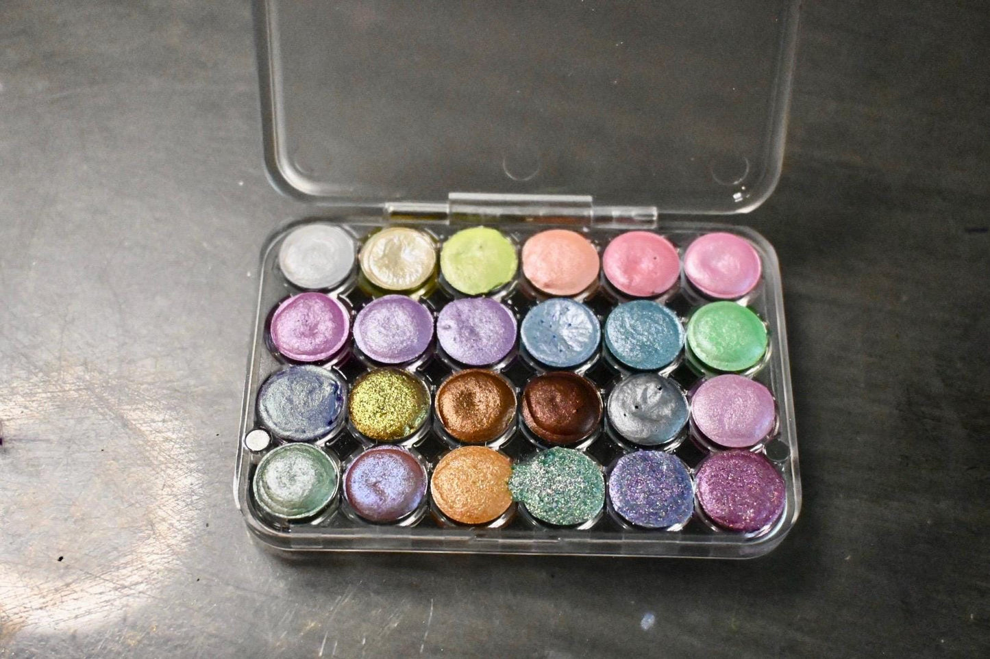 24 Color Set | Spooky Season | Handmade Watercolors | Handmade Paint | Watercolors | Watercolor | Watercolor Artist |Shimmer Paint | Matte