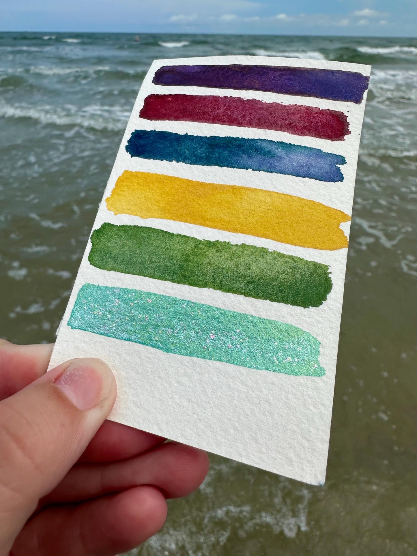 Opal & Mint HALF PAN Collab | Handmade Watercolors | Handmade Paint | Watercolors | Watercolor | Watercolor Artist |Shimmer Paint | Matte