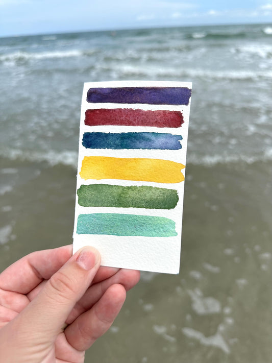 Opal & Mint HALF PAN Collab | Handmade Watercolors | Handmade Paint | Watercolors | Watercolor | Watercolor Artist |Shimmer Paint | Matte
