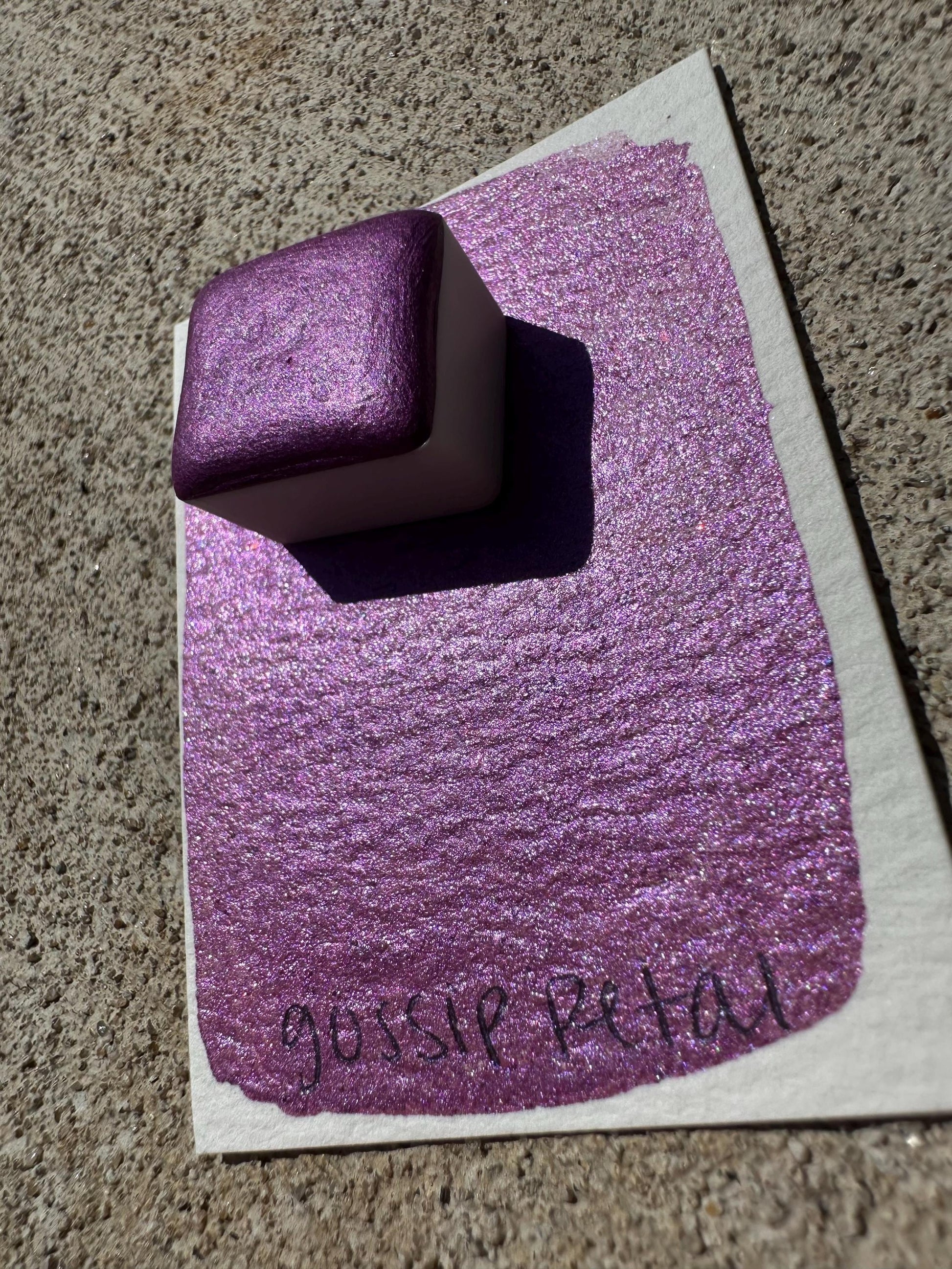 Gossip Petal | Handmade Watercolors | Handmade Paint | Watercolors | Watercolor Artist | Handmade Cards | Glitter Watercolors |
