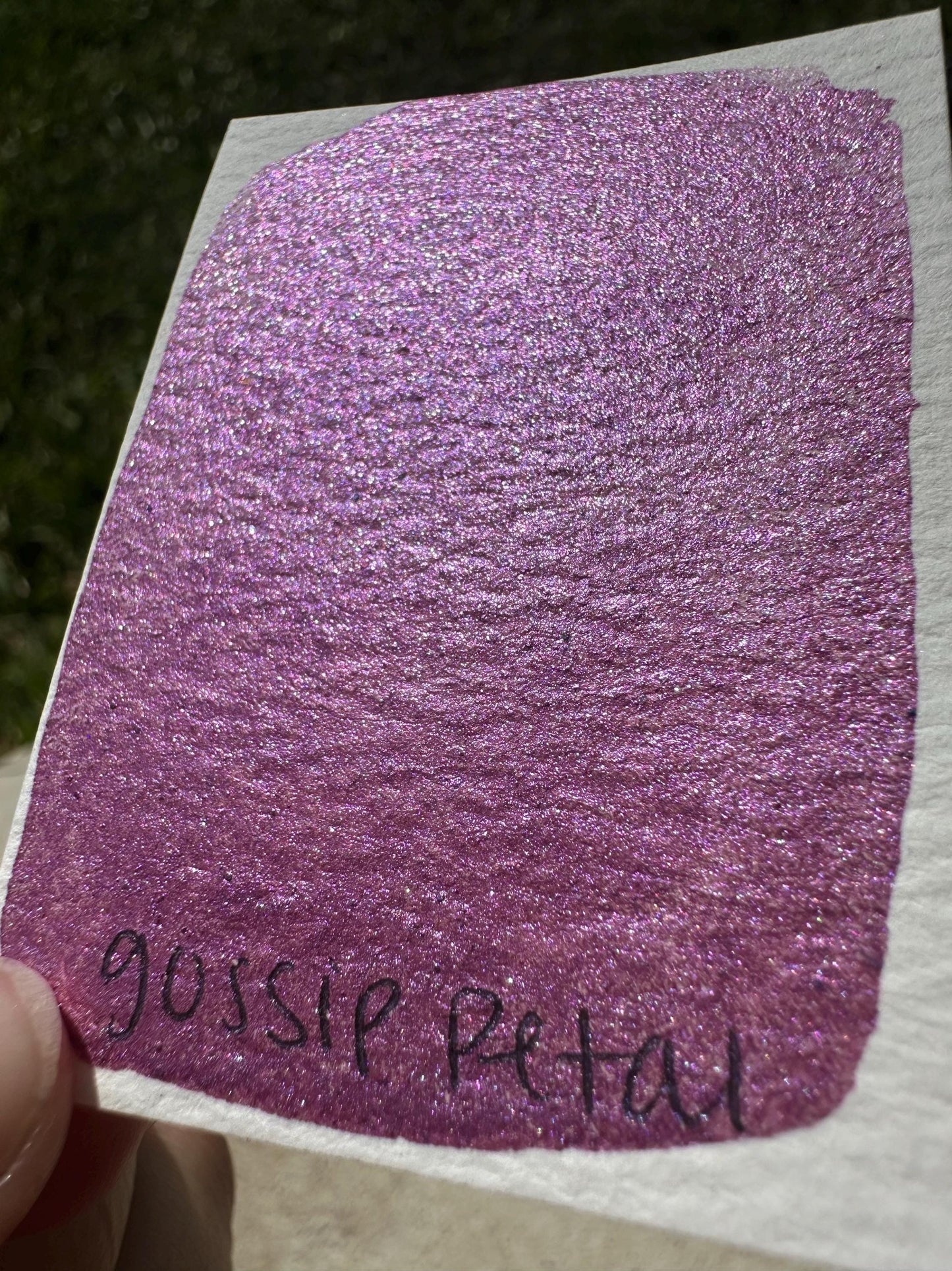 Gossip Petal | Handmade Watercolors | Handmade Paint | Watercolors | Watercolor Artist | Handmade Cards | Glitter Watercolors |